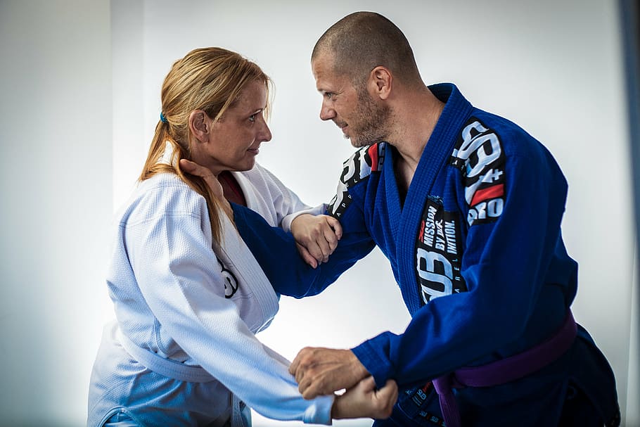 HD wallpaper: man and woman wearing karate gi holding each other, brazilian  jiu jitsu | Wallpaper Flare