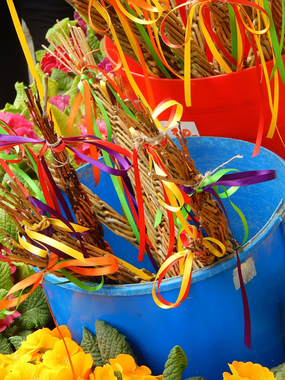 easter, whip, spring, colors, multi colored, no people, day HD wallpaper