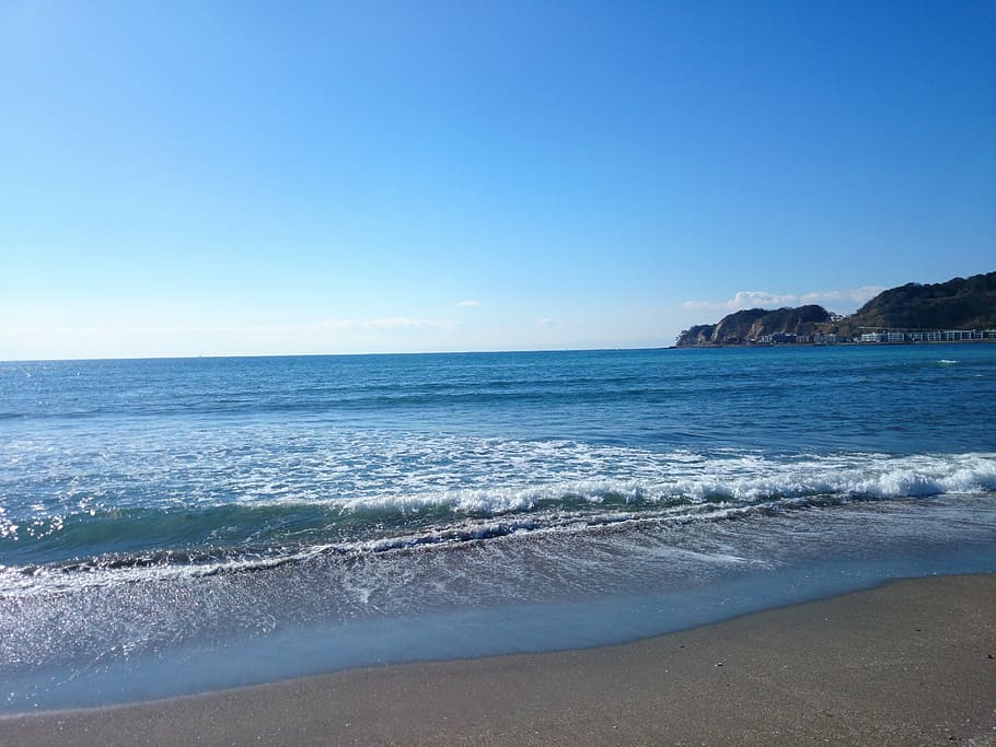 Hd Wallpaper Sea Waves Kamakura Japan Sagami Bay Beach Nature Scenics Wallpaper Flare