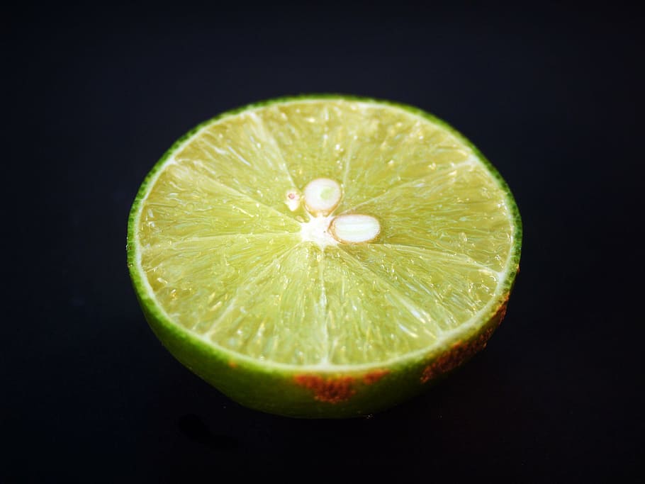 lime, lemon, slice, green, whole, white, leaf, citrus, fruit HD wallpaper