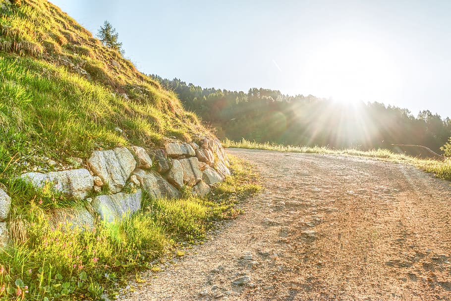 road, landscape, nature, sky, clouds, countryside, daylight, environment HD wallpaper