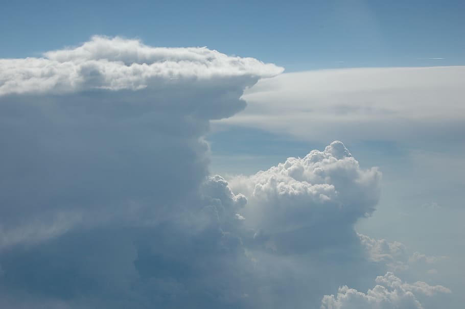 Clouds, Blue, Sky, sky clouds, nature, weather, air, day, cloud - Sky HD wallpaper