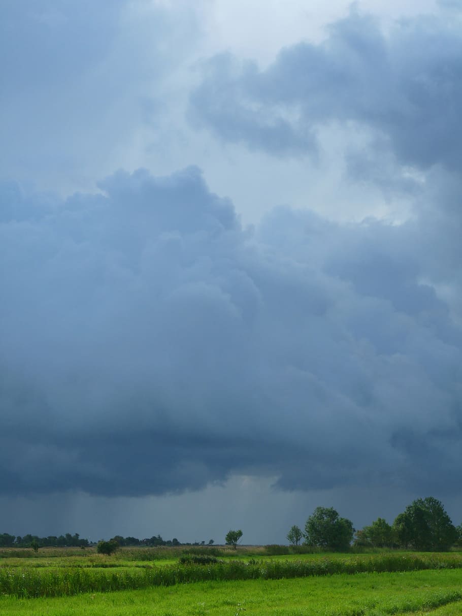 thunderstorm, august, clouds, sky, summer, landscape, saaremaa island HD wallpaper