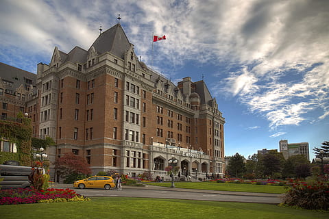 Brown White and Gray Building, administration, architecture, canada HD wallpaper
