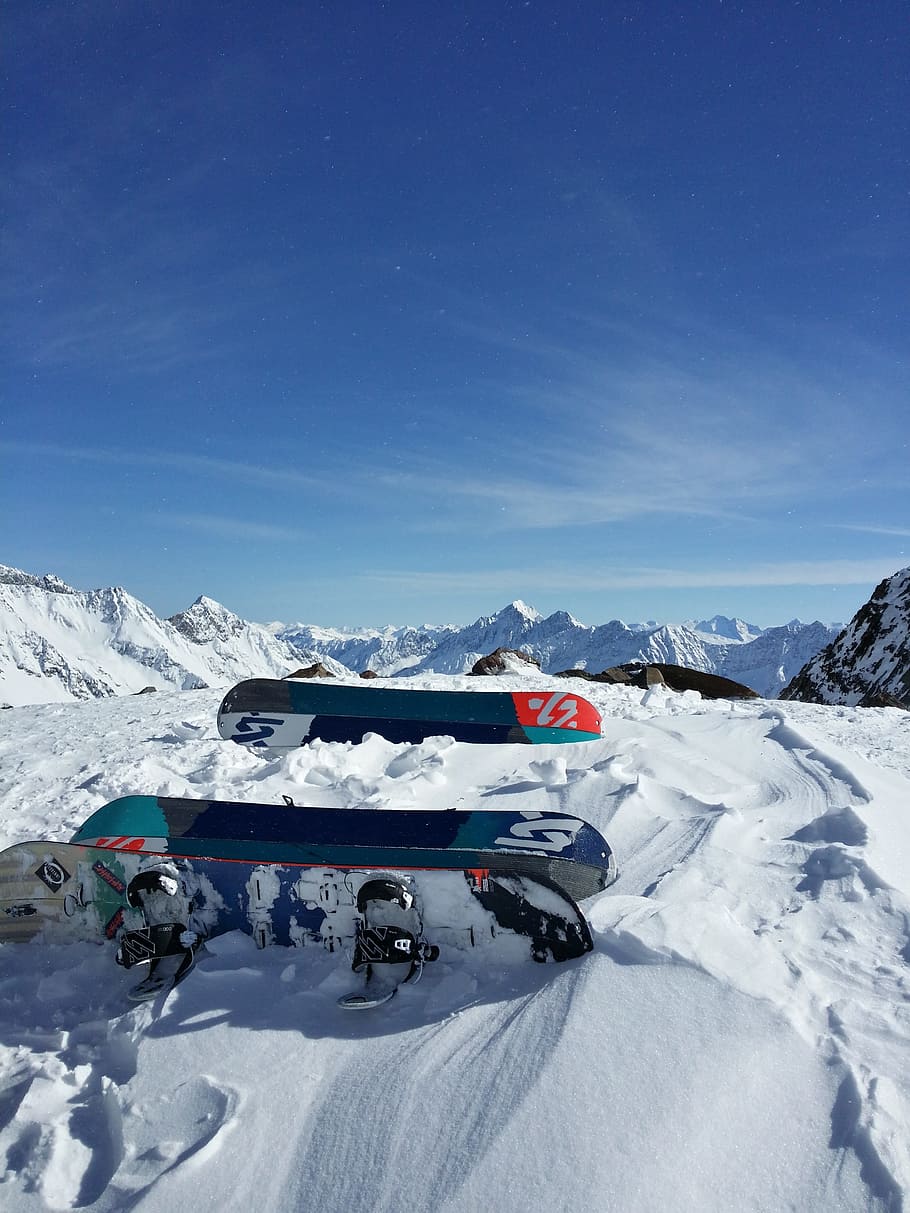 Snowboard, Splitboard, Stubaital, stubai glacier, summit, winter, HD wallpaper