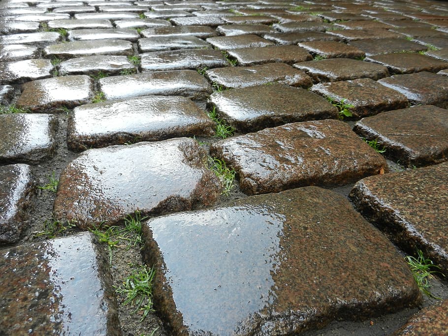 brown concrete floor during daytime, Pavement, Cube, Way, Pavers HD wallpaper