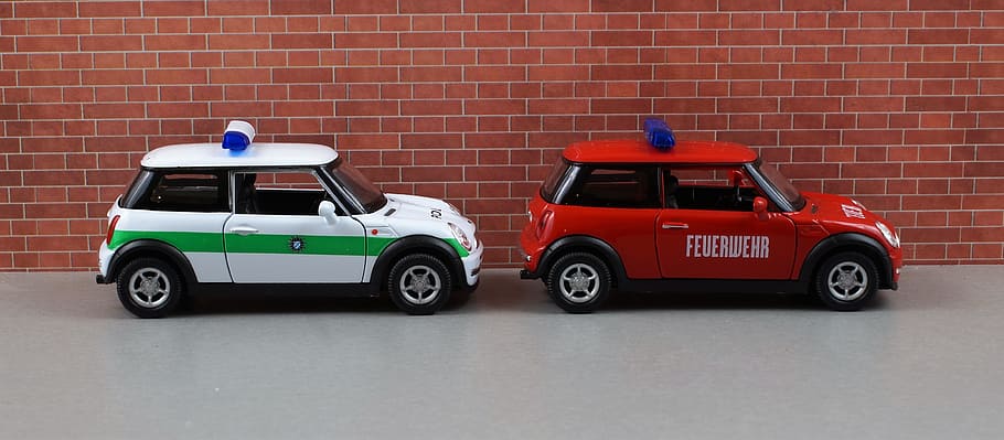 Model Car, Mini Cooper, Vehicle, auto, toy car, vehicles, blue light HD wallpaper