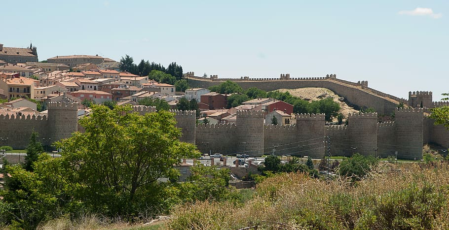 Spain, Avila, Ramparts, Wall, fortification, architecture, building exterior, HD wallpaper