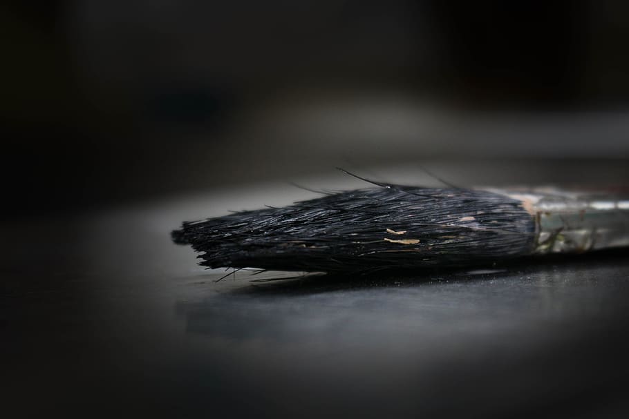 Paintbrush on Surface, paint brush, selective focus, no people HD wallpaper
