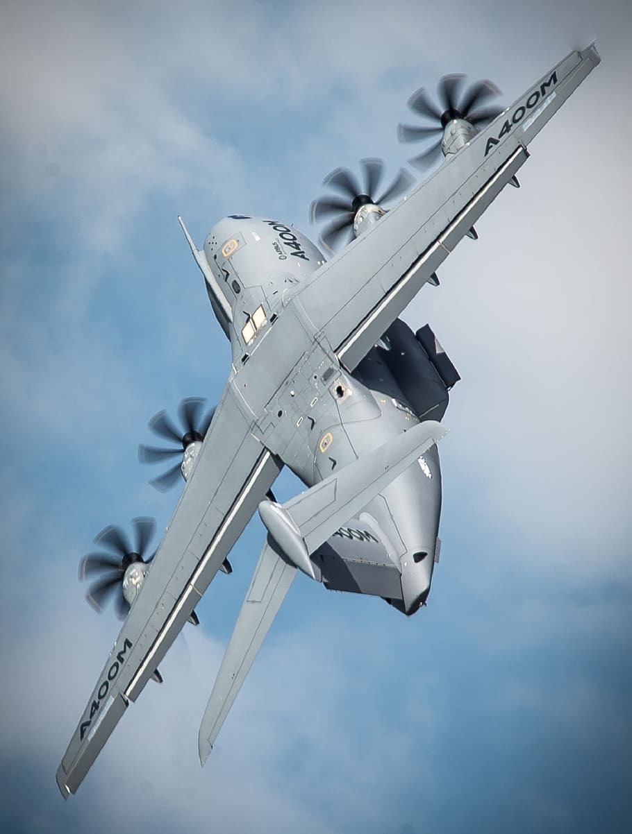 gray airplane, air show, aerial demonstrations, military, cargo aircraft