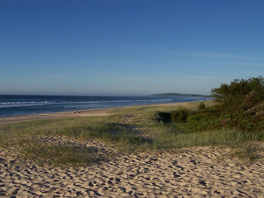 Beach, Ocean, Sand, sea, horizon over water, scenics, nature HD wallpaper
