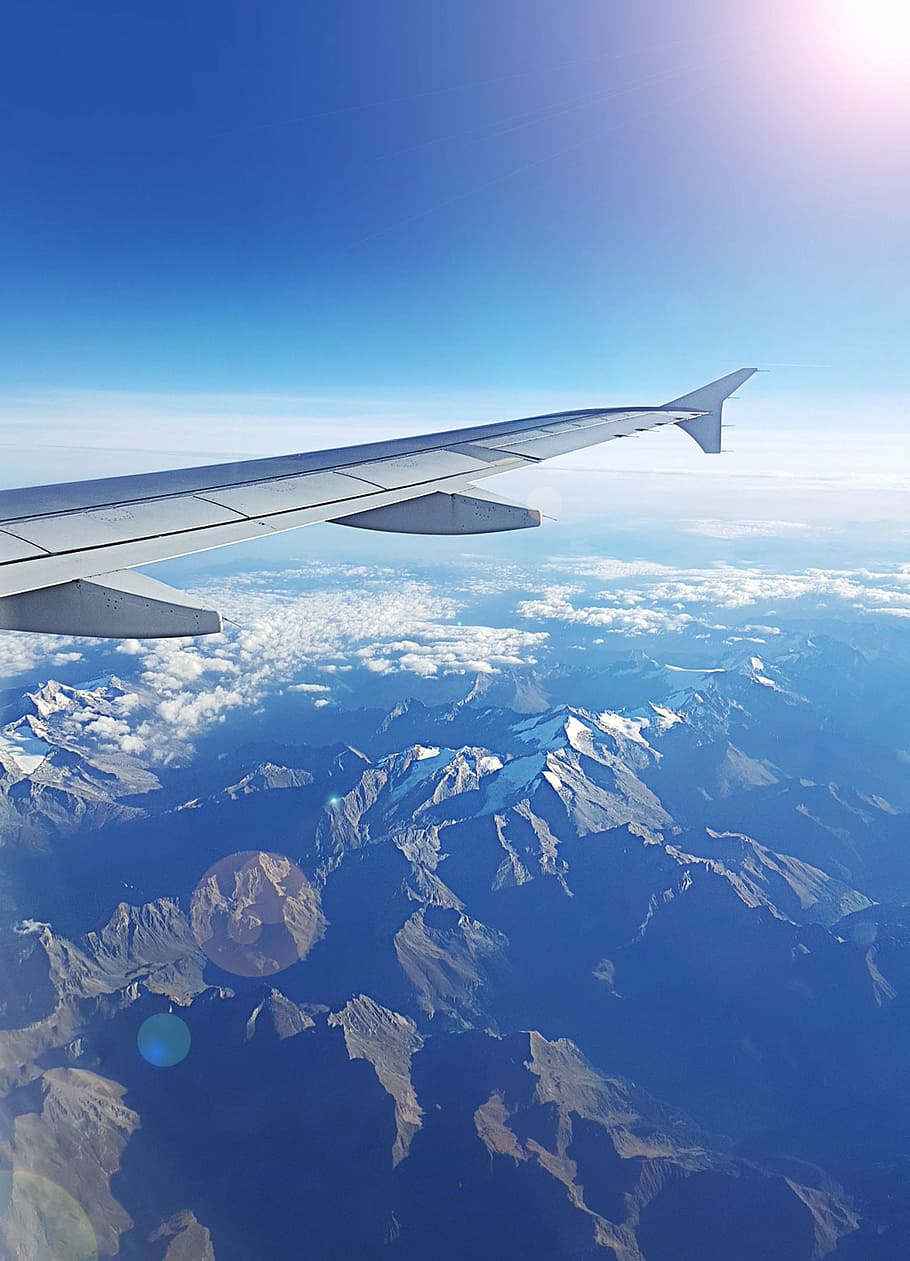 aircraft, clouds, sky, flyer, flight, from above, travel, outlook HD wallpaper