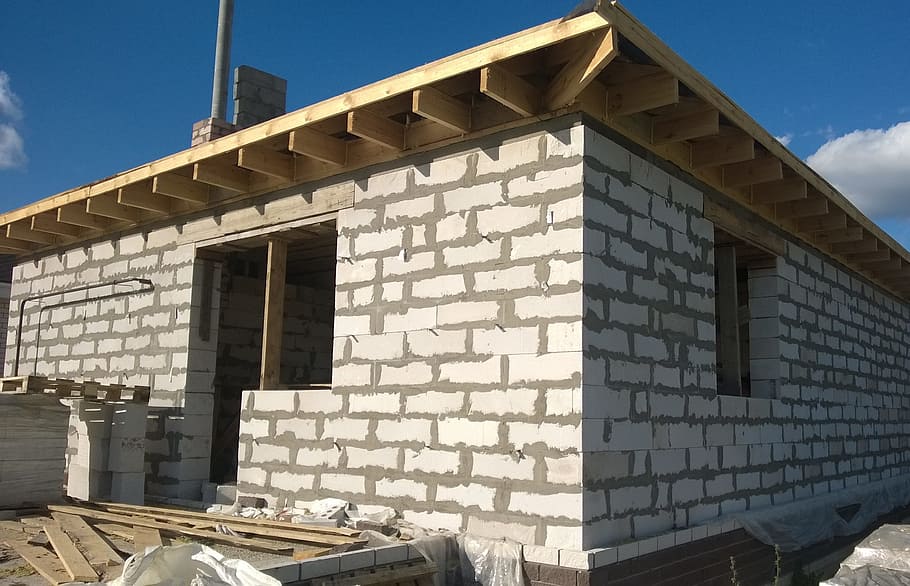 Construction, New House, House, Building, housing, home construction HD wallpaper