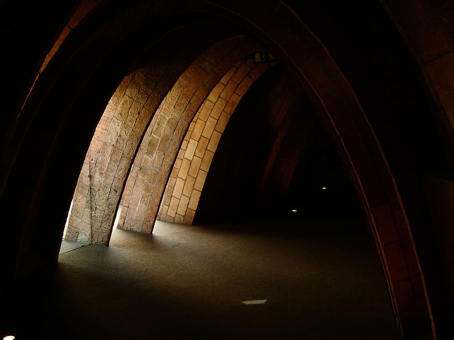 Corridor, Shadow, Dark, Interior, architecture, wall, hall HD wallpaper