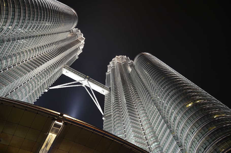 petronas, petronas towers, kuala lumpur, malaysia, architecture, HD wallpaper