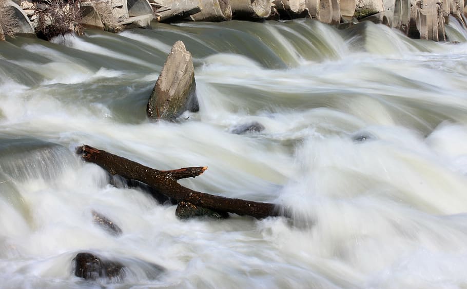 river, water, fast, flow, white, motion, scenics - nature, long exposure HD wallpaper
