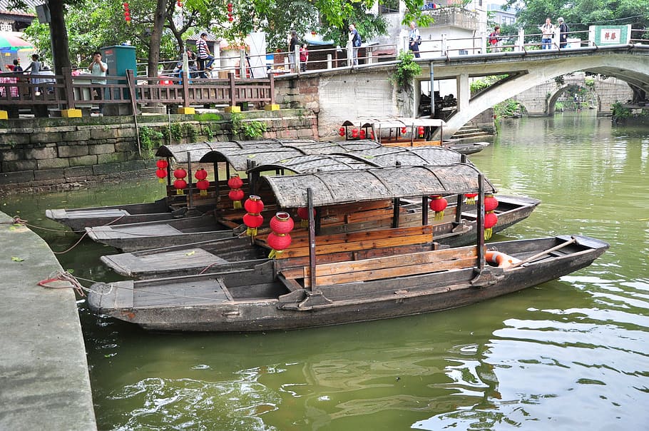 hd-wallpaper-chinese-boats-traditional-boats-nautical-vessel-river