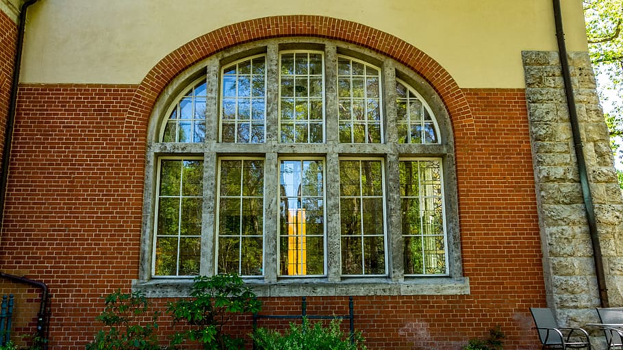 window, architecture, house, facade, old, outside, brick, built structure HD wallpaper