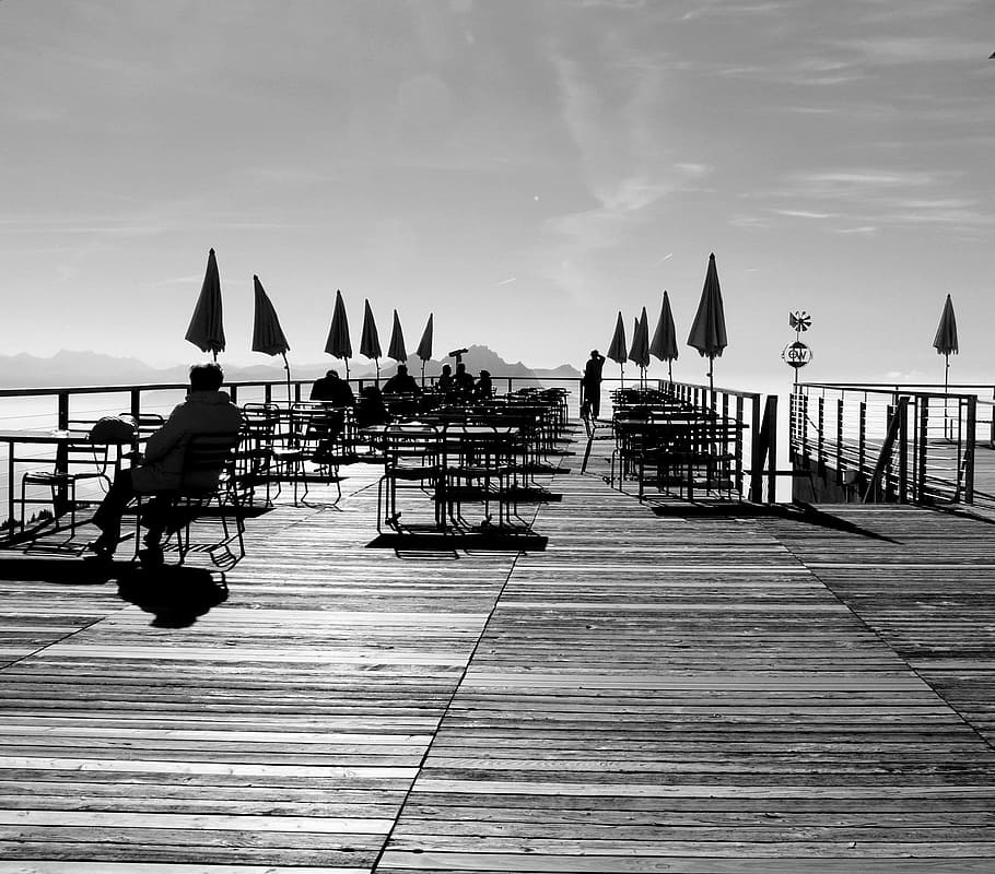 terrace, rigi, shadow, sky, transportation, water, mode of transportation HD wallpaper