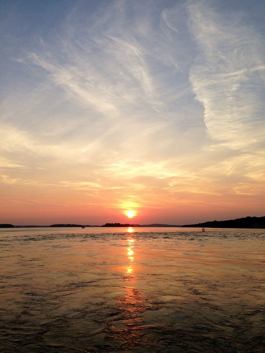 sunset, summer, sea, sky, coast, water, scenics - nature, beauty in nature HD wallpaper
