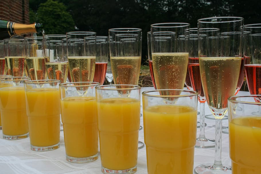 wedding, glasses, buffet, juice, drink, fruit, freshness, food HD wallpaper