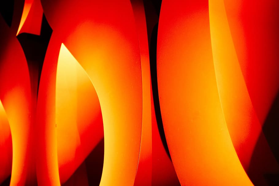 black and red abstract painting, arts, flames, fire, curves HD wallpaper