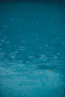 time lapse photography body of water, rain drops on water ripples HD wallpaper