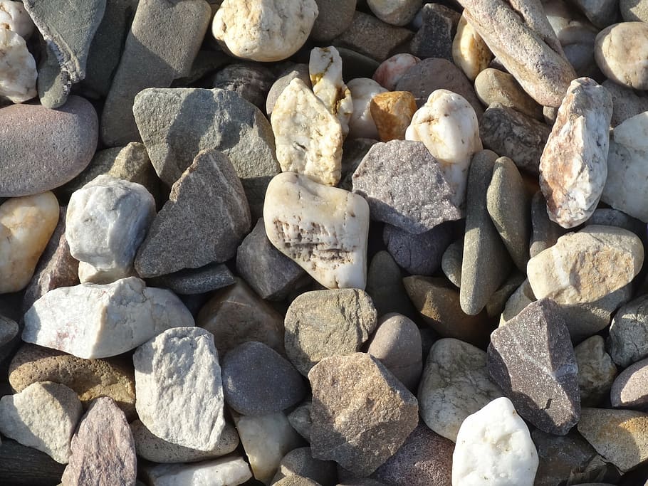 pebbles, steinig, nature, background, structure, pebble beach HD wallpaper