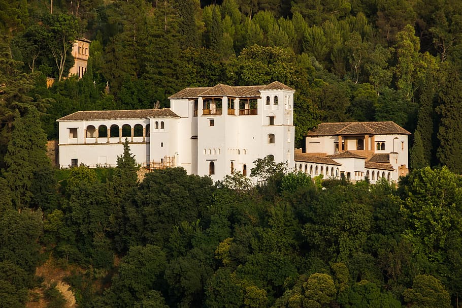 Grenada, Spain, Landscape, Palace, building, landmark, destinations HD wallpaper