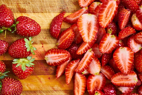 strawberry fruit lot, red, passion, backgrounds, diet, healthy lifestyle HD wallpaper