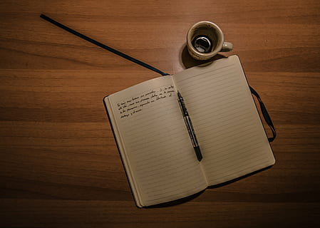 beverage, blank, coffee, composition, cup, desk, diary, document HD wallpaper