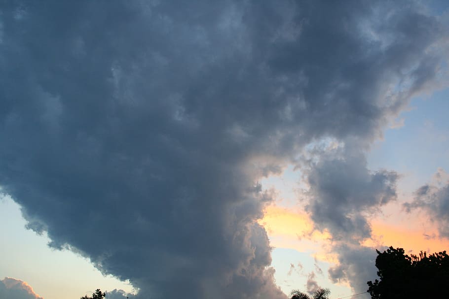 Cloud, Funnel, Tall, Dark, Sunset, funnel shaped, sky, cloud - sky, HD wallpaper