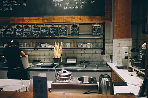 woman inside room, food, menu, restaurant, kitchen, domestic room HD wallpaper
