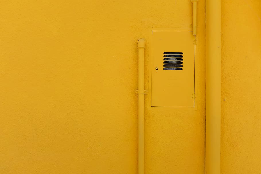 kitchen painted wall dripping yellow