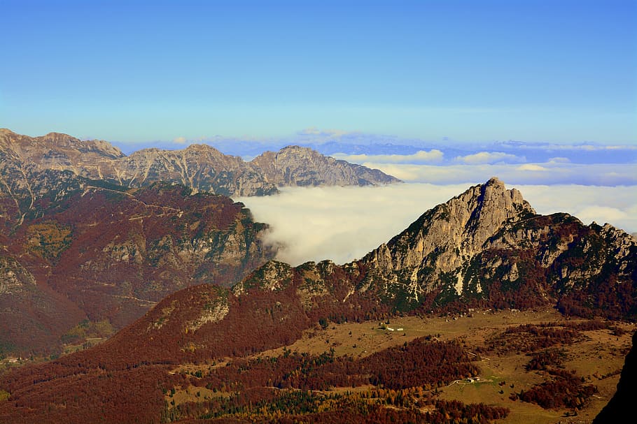clouds, mountains, landscape, sky, carega, italy, scenics - nature HD wallpaper