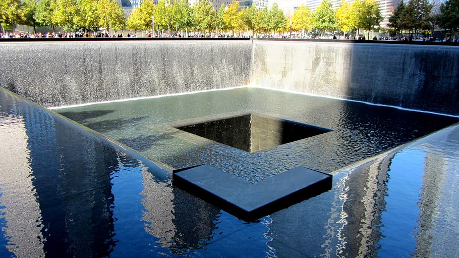 HD wallpaper: photo of square fountain, world trade center memorial ...