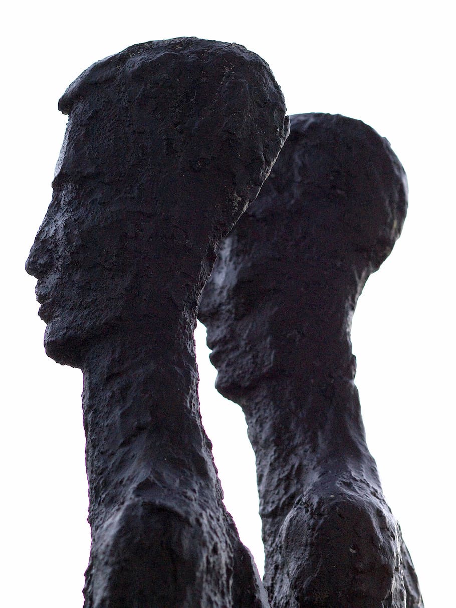 face, head, contour, statue, no people, low angle view, sky HD wallpaper