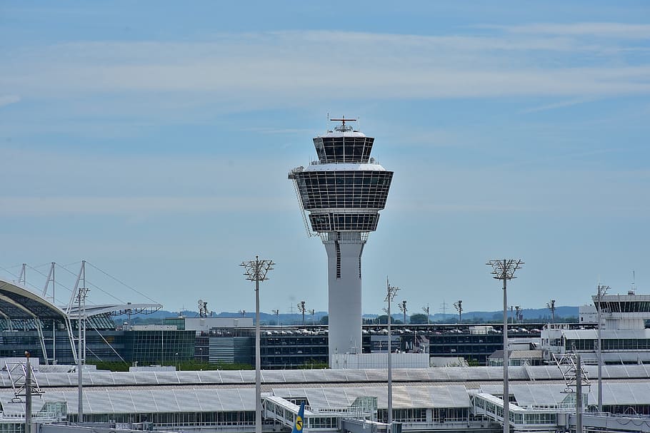 white concrete tower, Airport, Munich, Aviation Safety, international, HD wallpaper