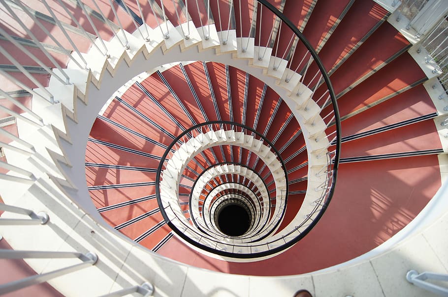 level, architecture, stairs, spiral, emergence, staircase, gradually architecture HD wallpaper