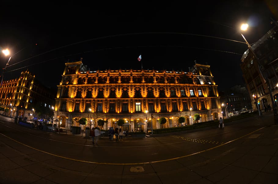 mexico, socket, night, illuminated, architecture, built structure HD wallpaper