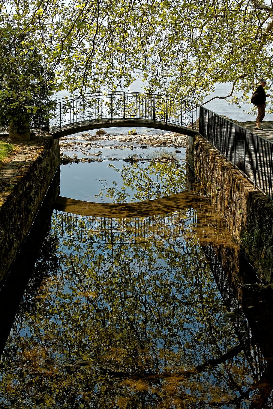 bridge, bach, lutry, vaud, switzerland, nature, water, river HD wallpaper