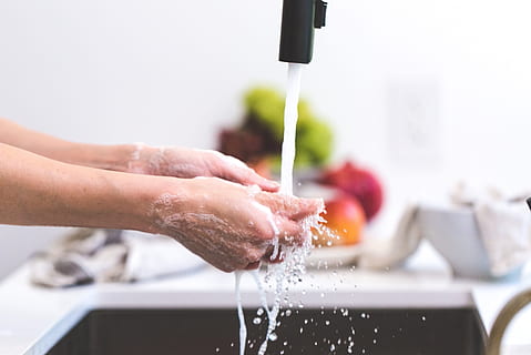 hands, kitchen, washing, cooking, handwashing, health, indoors HD wallpaper