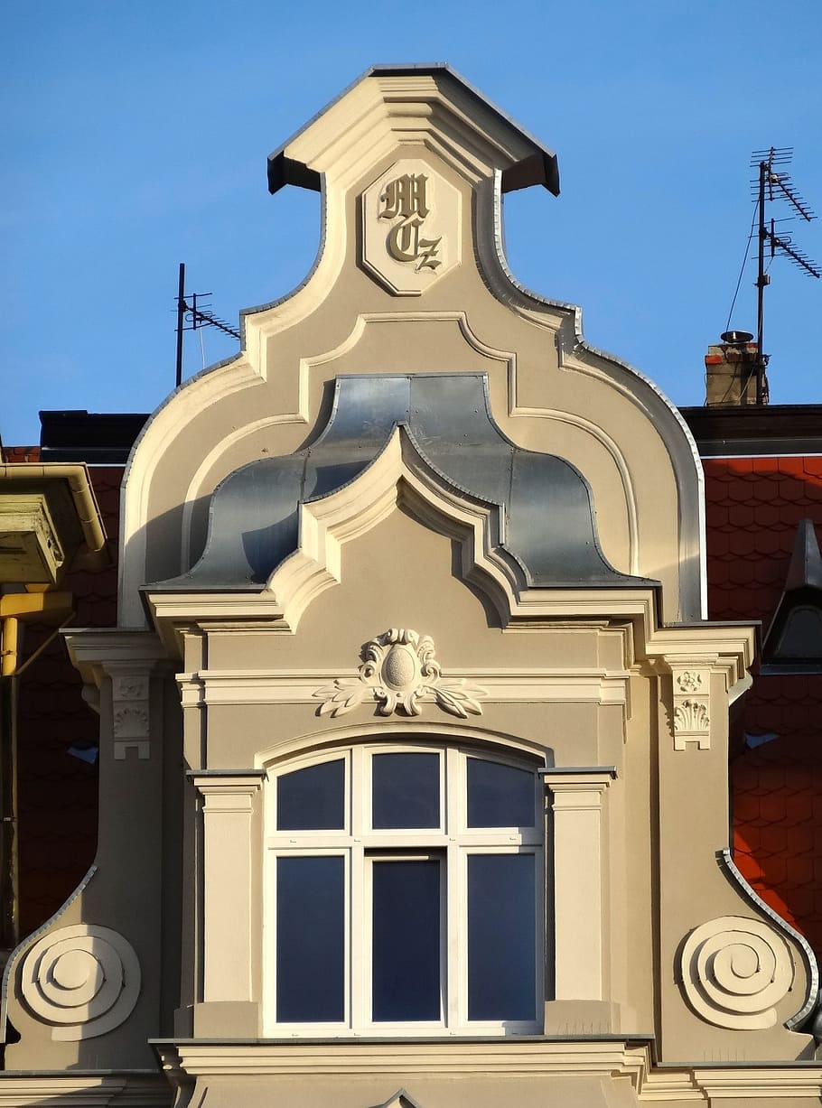 gable, pediment, architecture, facade, exterior, building, roof HD wallpaper