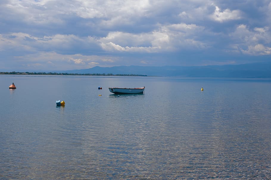 boat, lake, cloud, landscape, great, nautical vessel, transportation HD wallpaper
