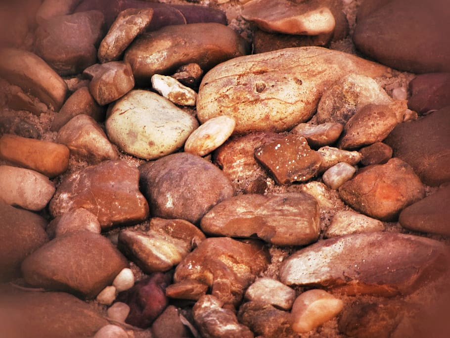 rocks, ground, brown, small, natural, outdoors, environment HD wallpaper