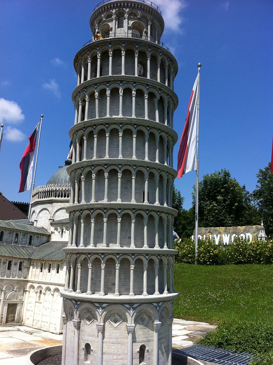 tower, pisa, minitur, sky, architecture, building exterior HD wallpaper