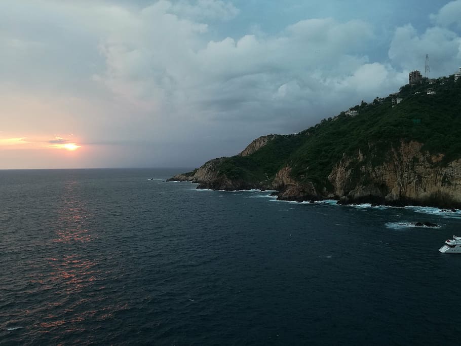 ravine, acapulco, sky, clouds, blue, acapulquito, beautiful HD wallpaper