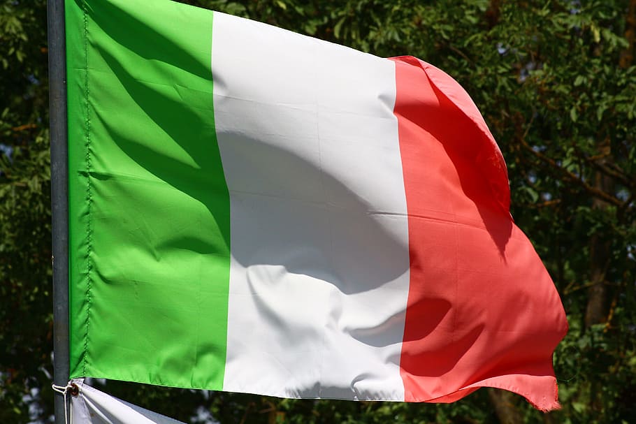 flag of Italy, Italian, Wave, Nation, patriotic, rome, symbol, HD wallpaper
