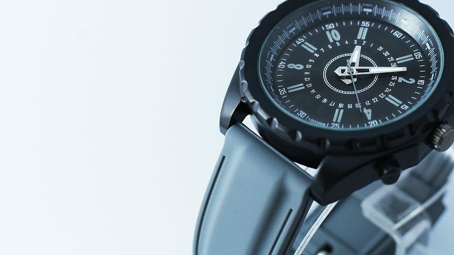 analog watch displaying 11:08, time, clock, timer, business HD wallpaper