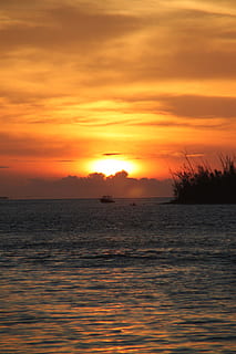 Sunset, Key, Key West, Florida, Ocean, Water, tropical, travel HD wallpaper